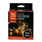 Battery Operated LED String Lights - Indoor / Warm White, 2 metre 